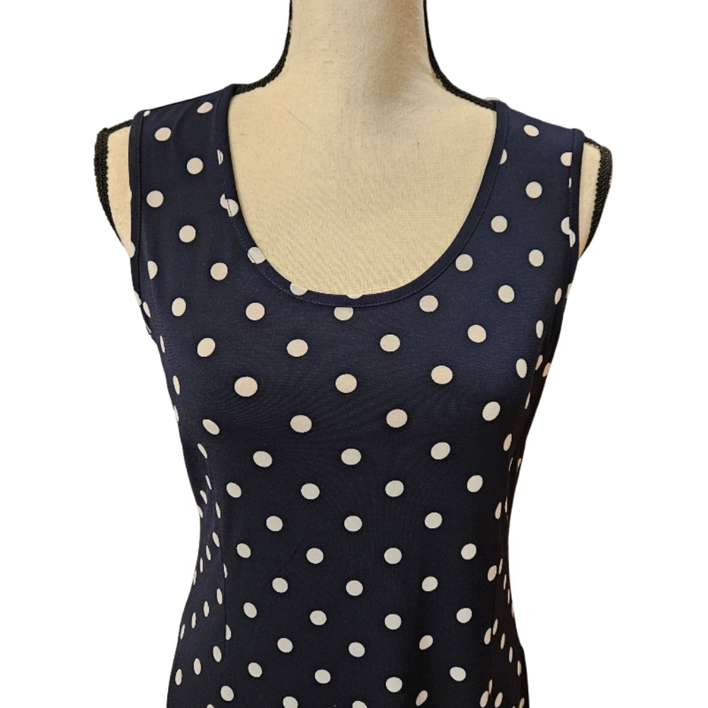 Susan Graver Polka Dot Sleeveless Dress - Picture 2 of 9